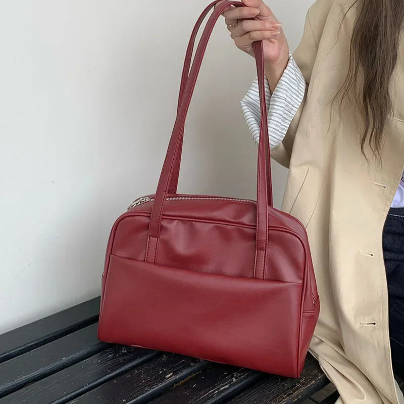 Prosta torba na ramię z kieszonką