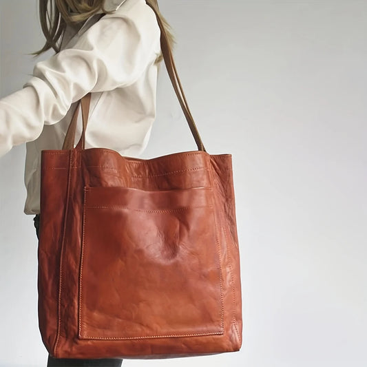 Torba typu shopper z zewnętrzną kieszenią