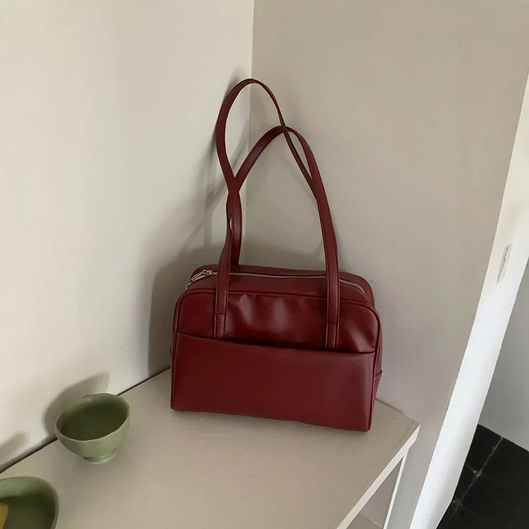 Prosta torba na ramię z kieszonką