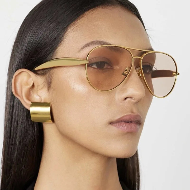 Metalowe okulary przeciwsłoneczne aviator