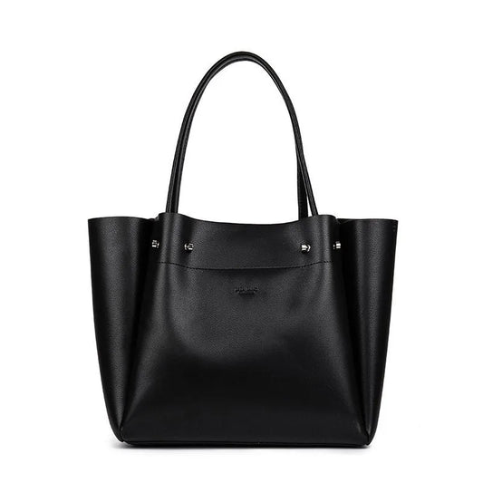 Czarna torba shopper z kosmetyczką