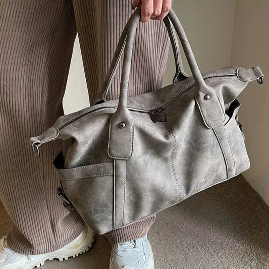 Torebka postarzana z paskiem