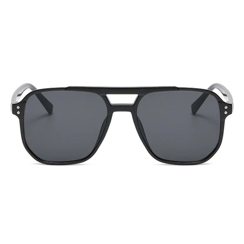 Kwadratowe okulary aviator vintage