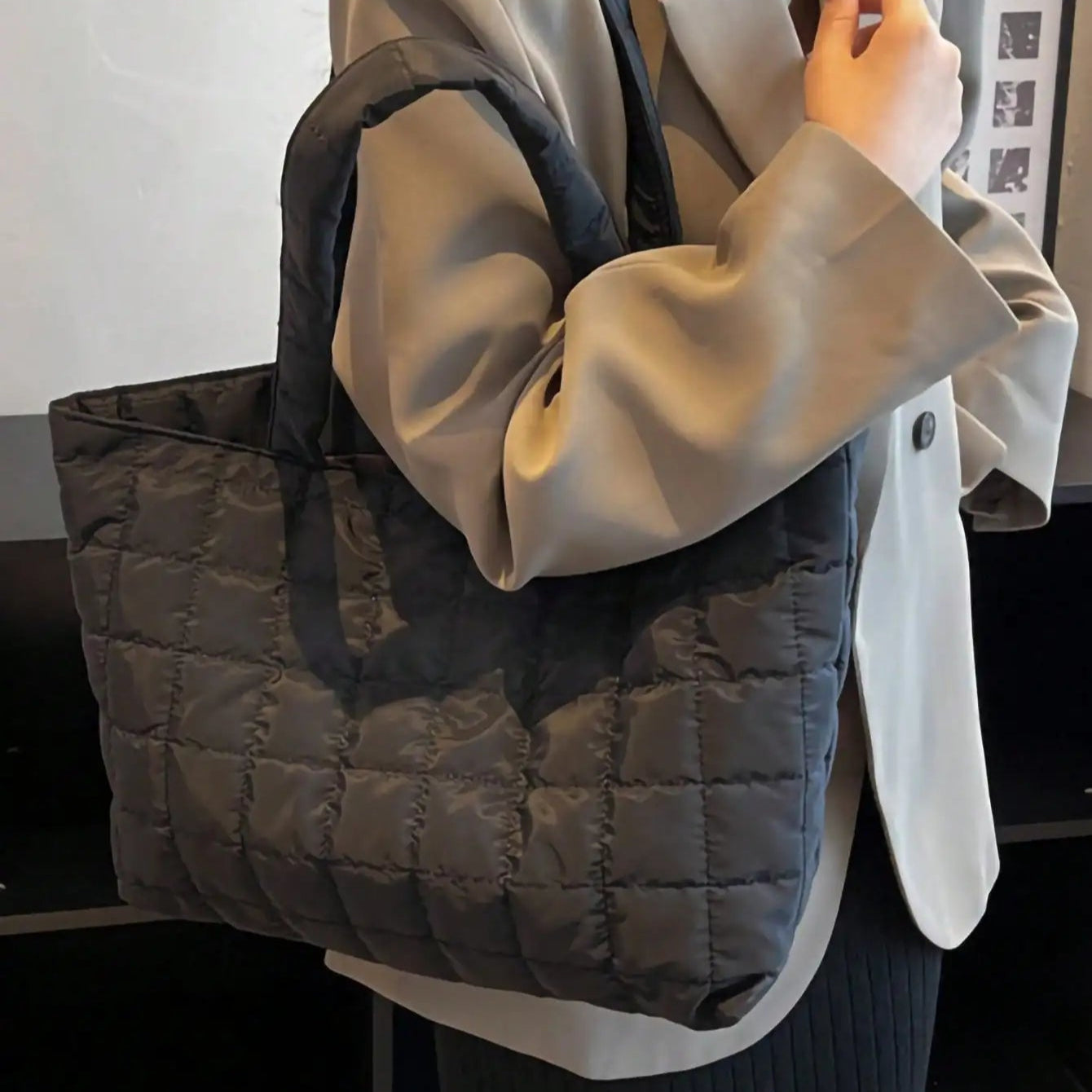 Torba shopper pikowana