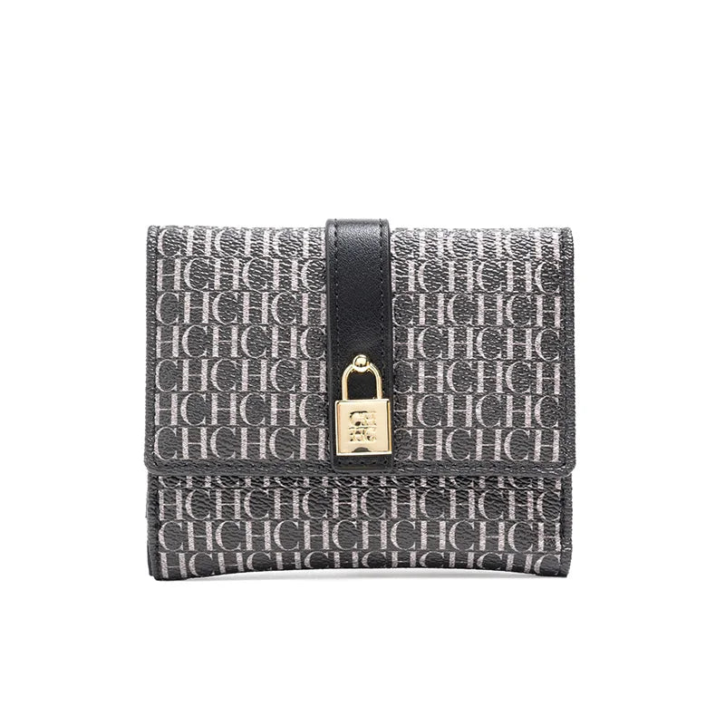 Portfel w monogram z kłódką