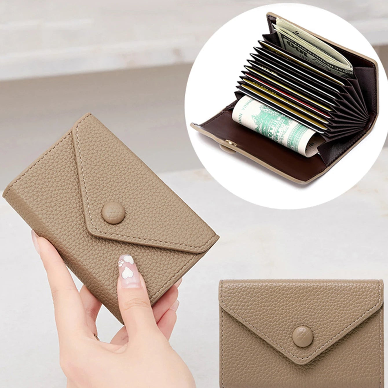 Klasyczne skórzane etui na karty