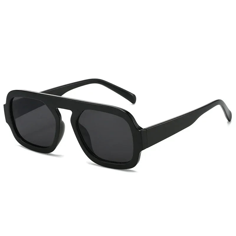 Retro kwadratowe okulary przeciwsłoneczne aviator