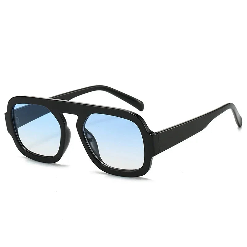 Retro kwadratowe okulary przeciwsłoneczne aviator