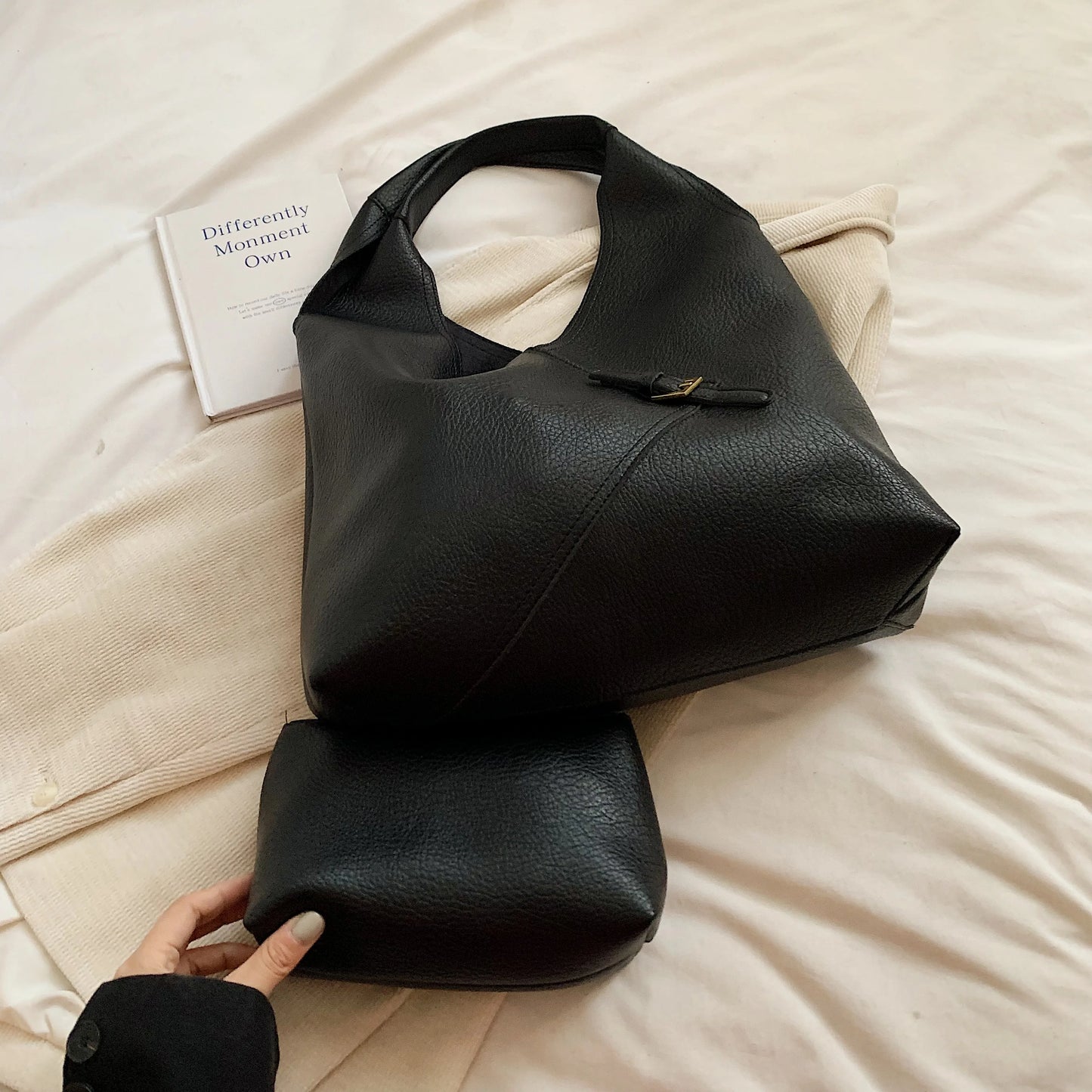 Skórzana torba worek na ramię