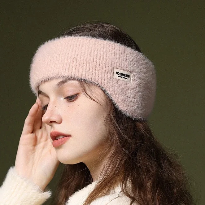 Klasyczne ciepłe nauszniki z opaską