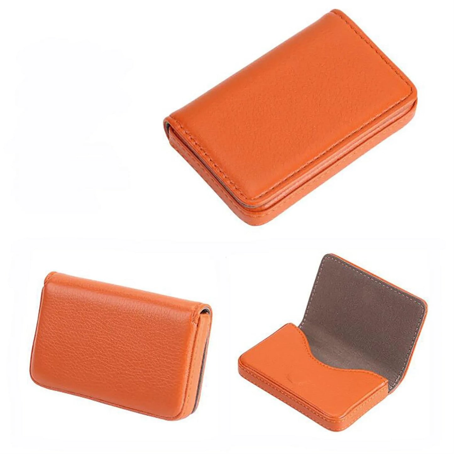 Skórzane etui na karty z magnetyczną klapką