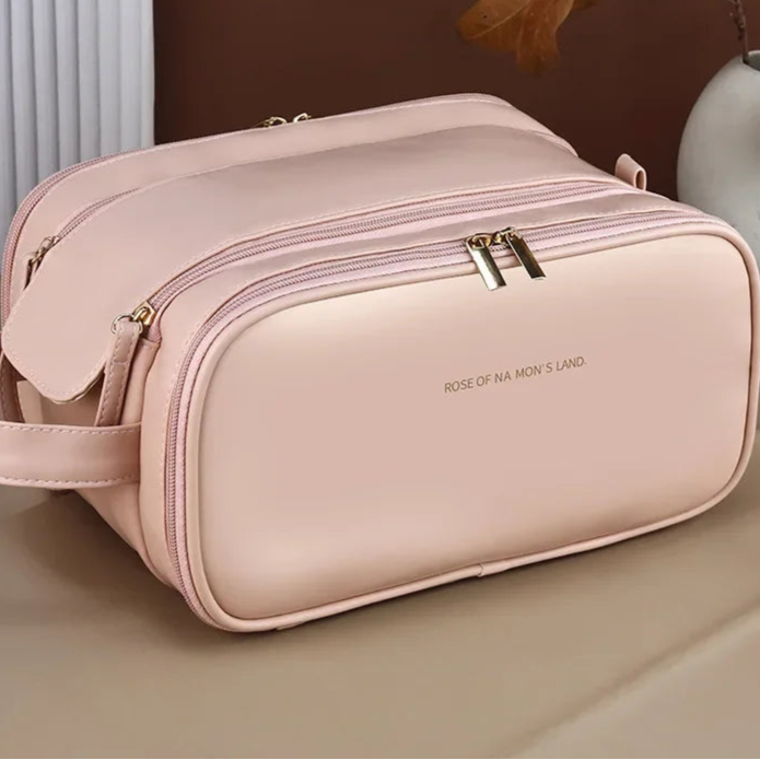 Rozkładana zamszowa kosmetyczka