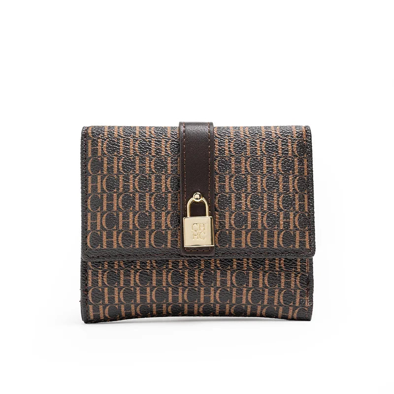 Portfel w monogram z kłódką