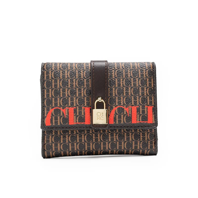 Portfel w monogram z kłódką