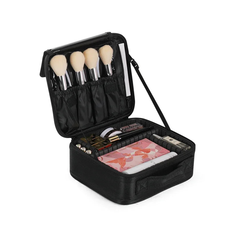 Kosmetyczka z uchwytem na rękę i przedziałkami