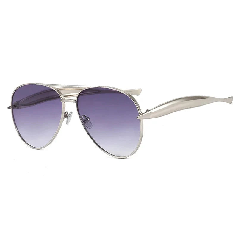 Metalowe okulary przeciwsłoneczne aviator