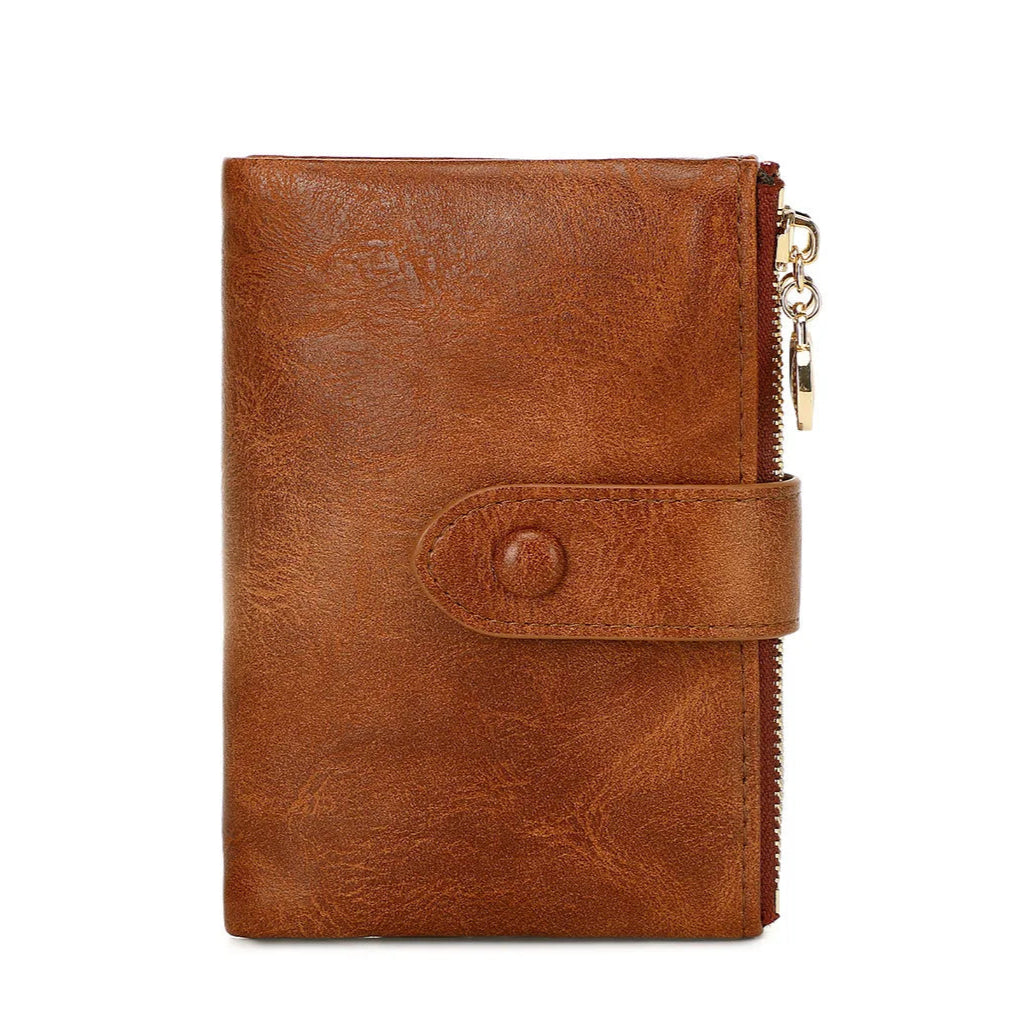 Minimalistyczny rozkładany portfel z odpinanym etui na karty