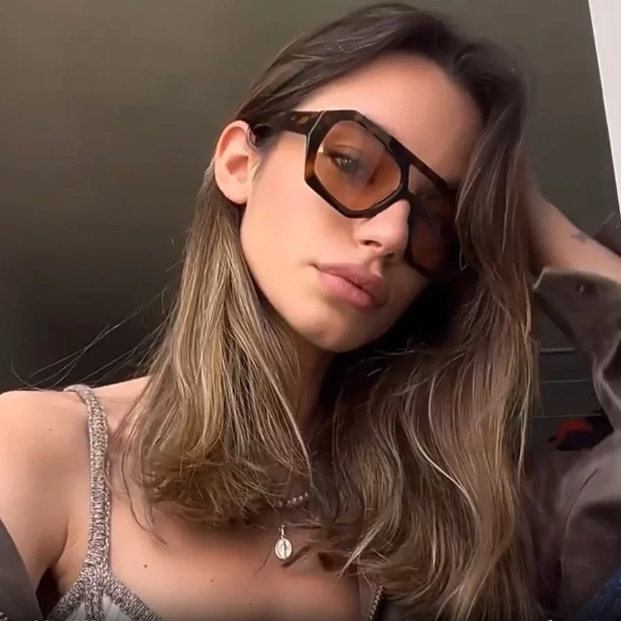 Duże okulary przeciwsłoneczne retro