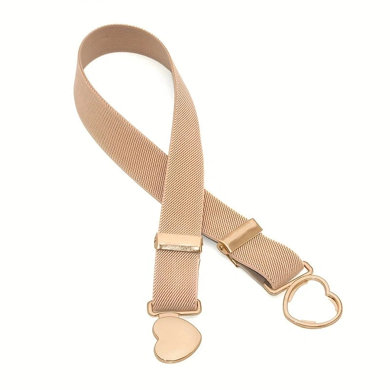 Elastyczny gumowy pasek z klamerką w kształcie serduszka