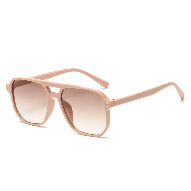 Kwadratowe okulary aviator vintage