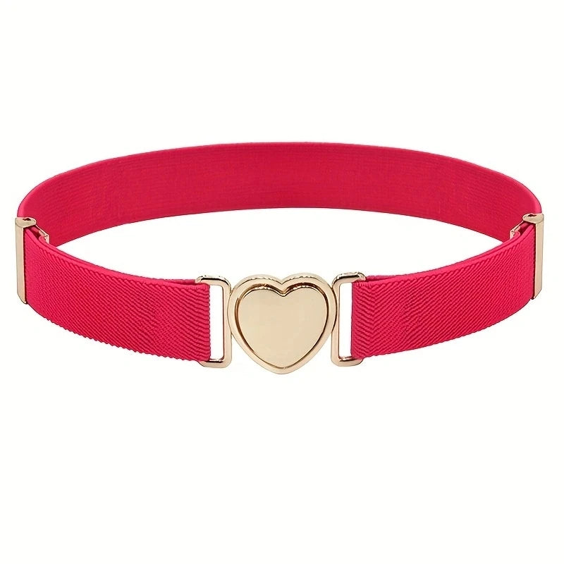 Elastyczny gumowy pasek z klamerką w kształcie serduszka
