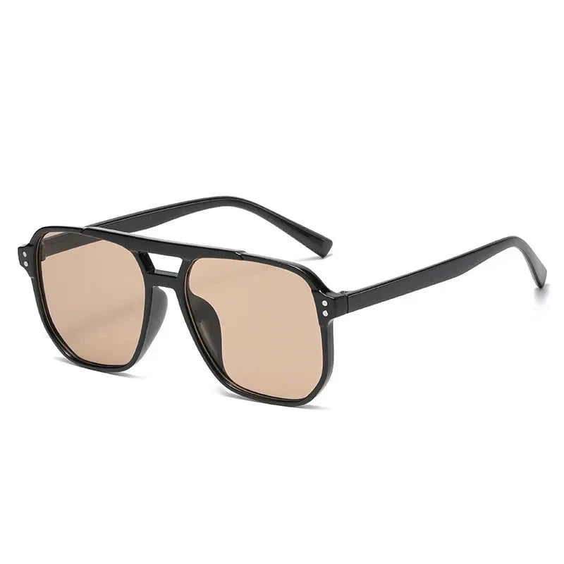 Kwadratowe okulary aviator vintage