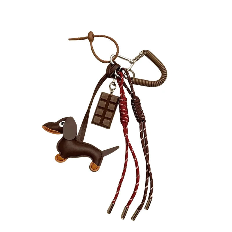 Zawieszka jamnik ze sznurkami