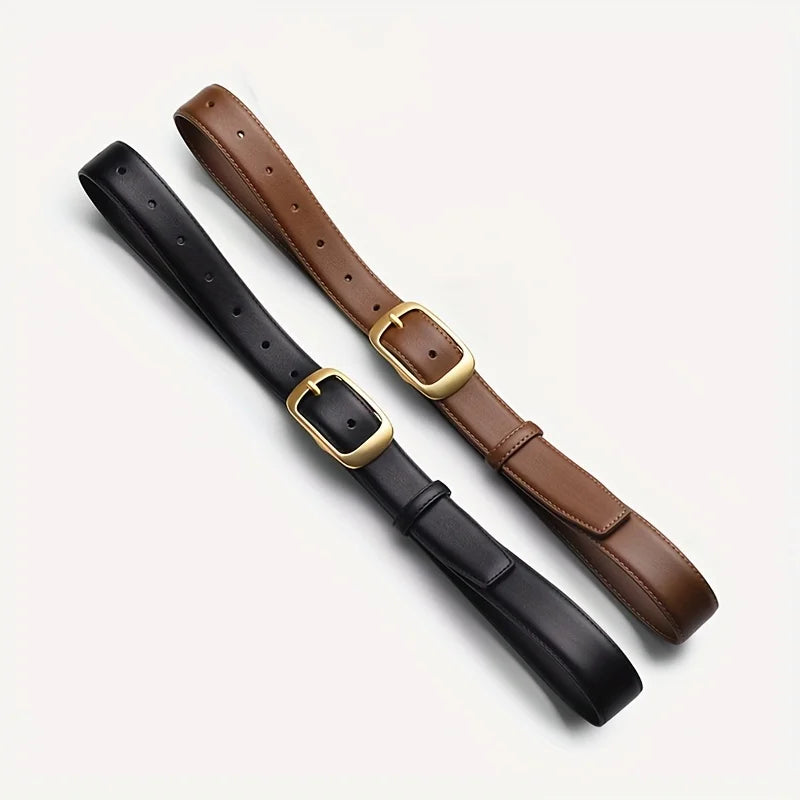 Klasyczny pasek z prostokątną klamrą