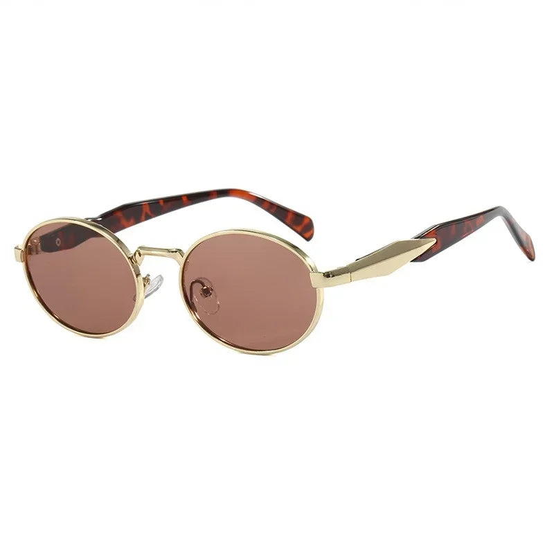 Okrągłe metalowe okulary retro