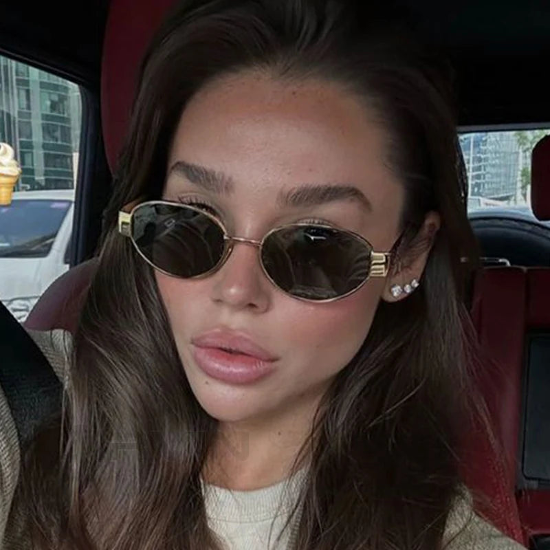 Modne owalne okulary przeciwsłoneczne