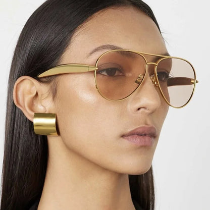 Metalowe okulary przeciwsłoneczne aviator