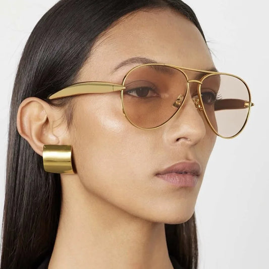 Metalowe okulary przeciwsłoneczne aviator