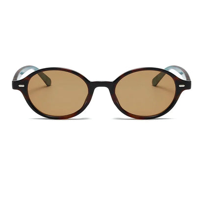 Owalne minimalistyczne okulary przeciwsłoneczne