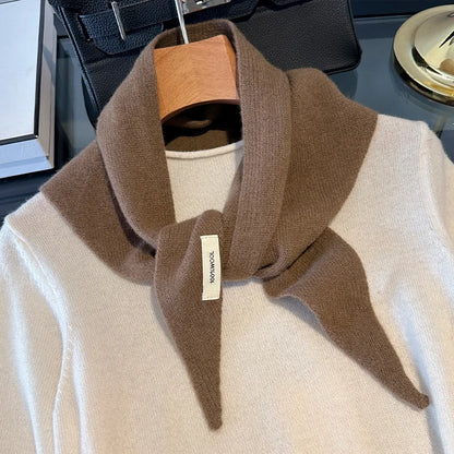 Dziergany szalik w stylu apaszki