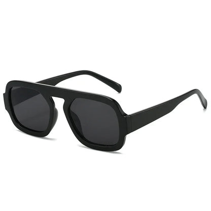 Retro kwadratowe okulary przeciwsłoneczne aviator