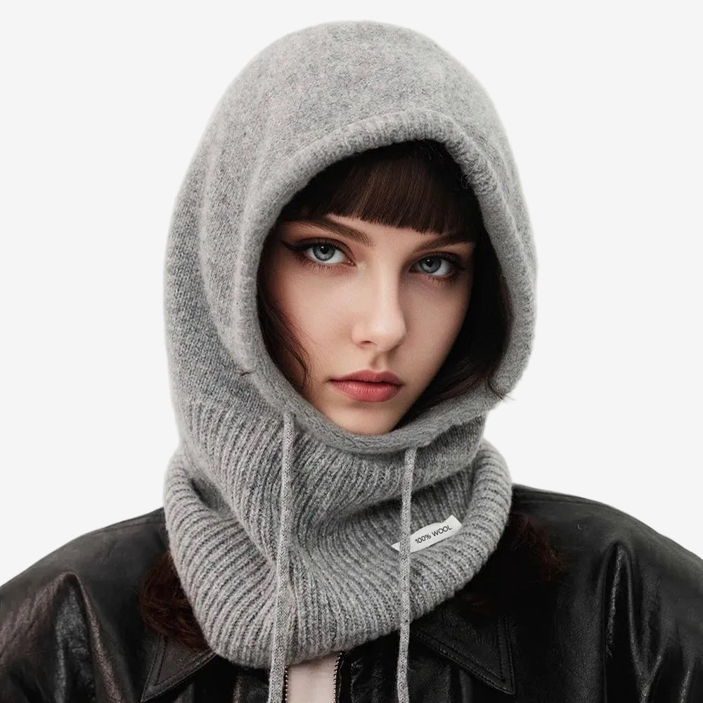 Wełniana balaclava damska