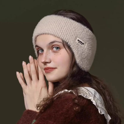 Klasyczne ciepłe nauszniki z opaską