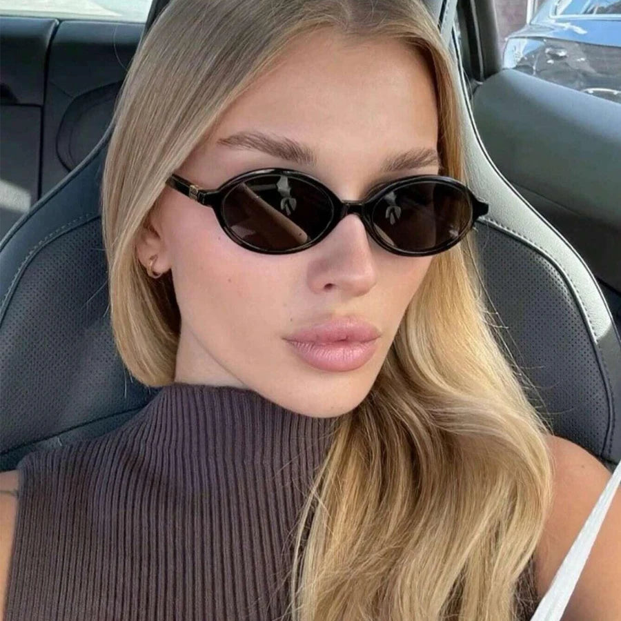 Owalne designerskie okulary przeciwsłoneczne
