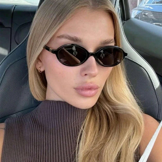 Owalne designerskie okulary przeciwsłoneczne