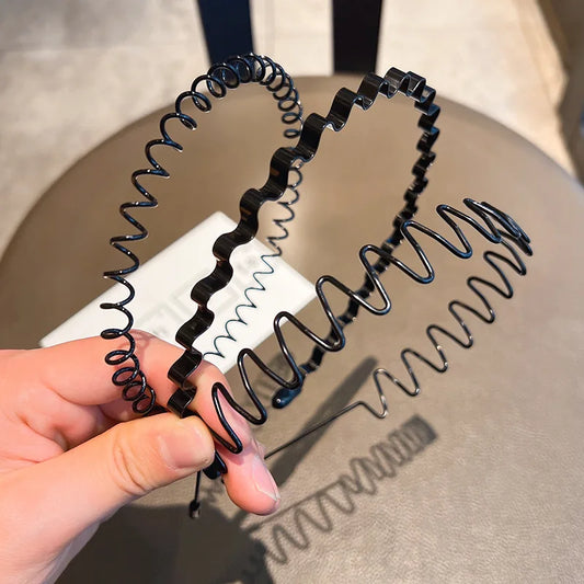 Czarna metalowa opaska do włosów