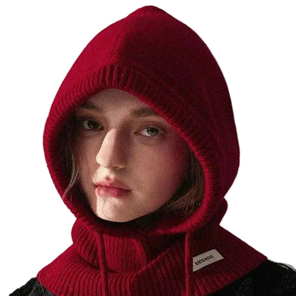 Wełniana balaclava damska