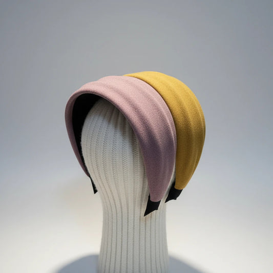 Szeroka opaska do włosów z materiałem