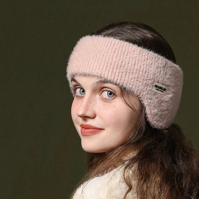 Klasyczne ciepłe nauszniki z opaską