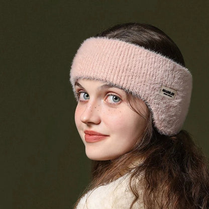 Klasyczne ciepłe nauszniki z opaską