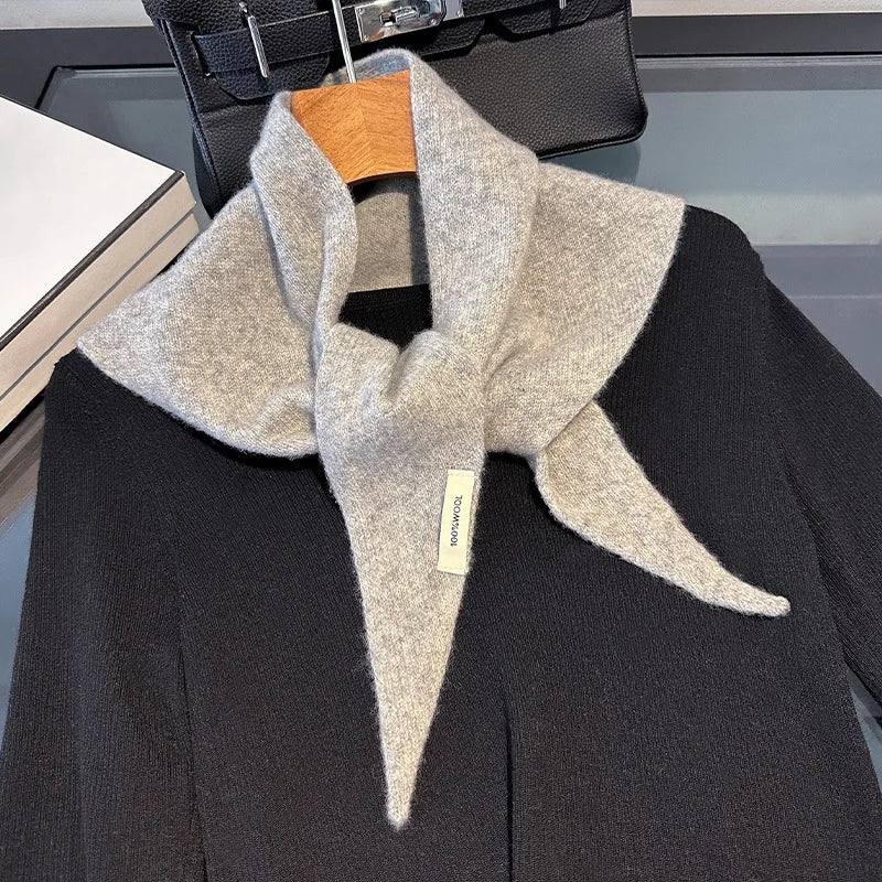 Dziergany szalik w stylu apaszki