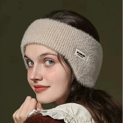 Klasyczne ciepłe nauszniki z opaską